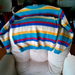 Vintage 80s multicolored monarch knit sweater small